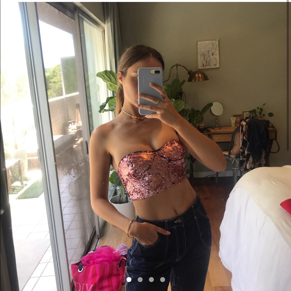 Sequin bra top